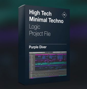 Проект Production Music Live Purple Diver - High Tech Minimal Techno Logic Pro X & Serum Template